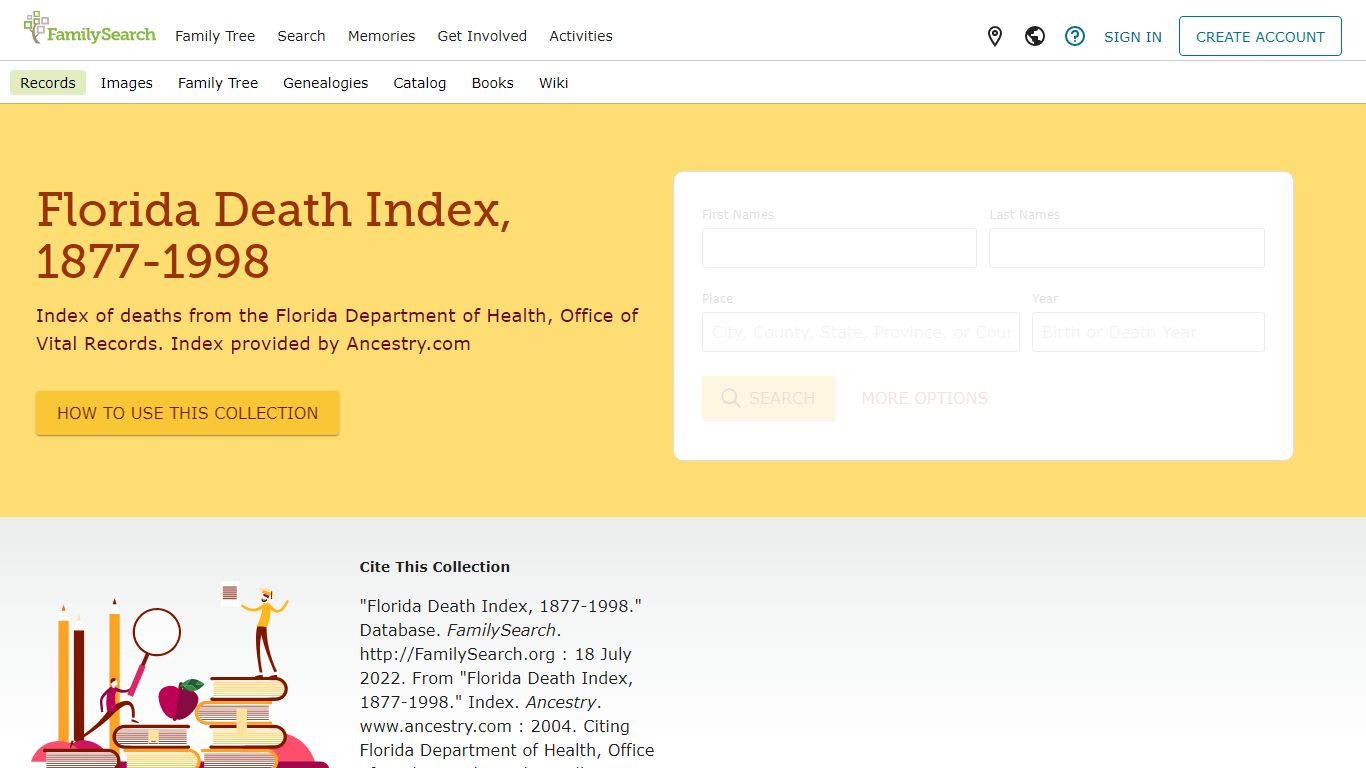 Florida Death Index, 1877-1998 • FamilySearch